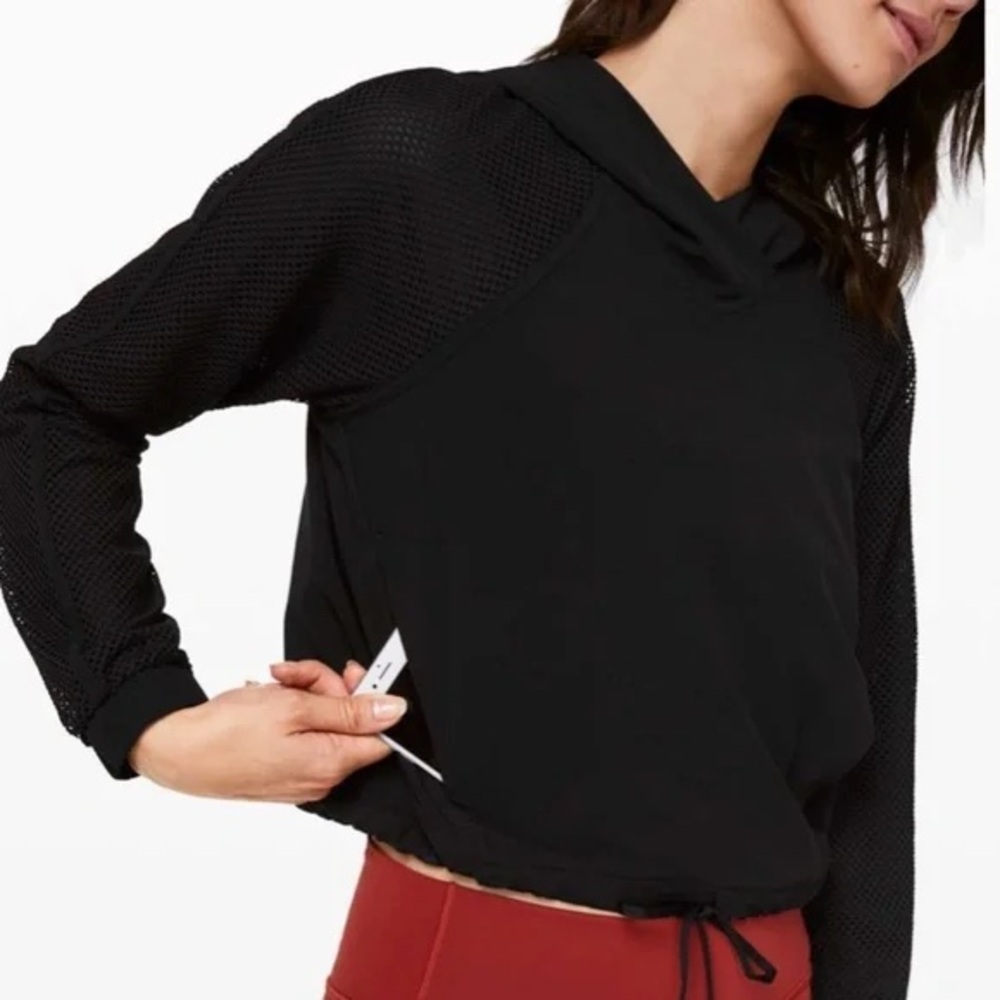 Lululemon Black Mesh Long Sleeve pullover